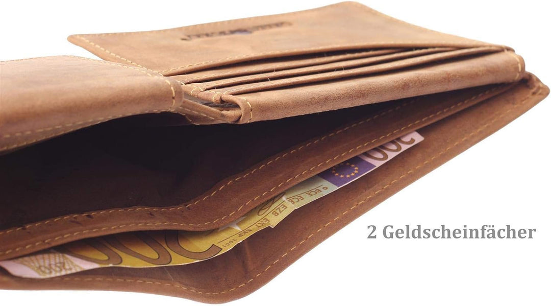 Greenburry Geldbörse Portemonnaie mit Pferdekopf Motiv braun