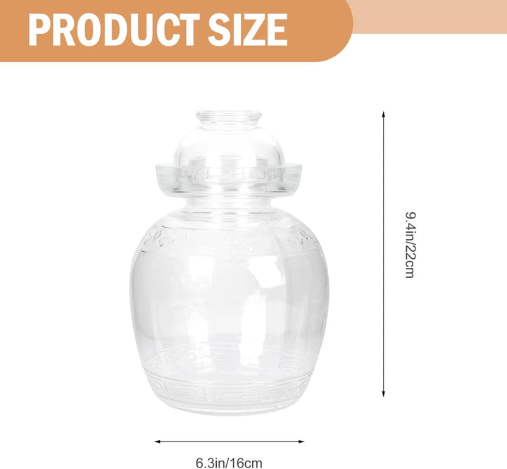 UPKOCH 1Pc Pickle Jar Glasfermentglas Haushaltsgurkenglas Grosser Kapazität Versiegelter Gurkennahru