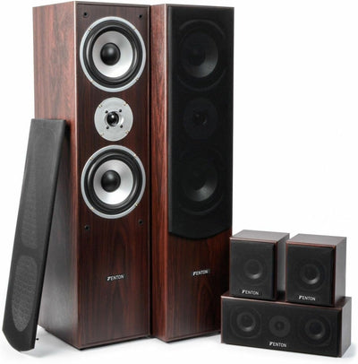 Fenton Home Cinema Surround Set met o.a. Bluetooth - 510W - Walnoot