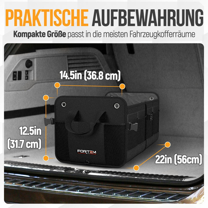 FORTEM Kofferraum Organizer, Kofferraumtasche, Zusammenklappbarer Auto Organizer Kofferraum mit Fäch