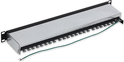 TRENDnet TC-P24C6AS 24-Port Cat6A geschirmtes 1U Patch Panel, 1000BASE-T/10GBASE-T unterstützt, Komp