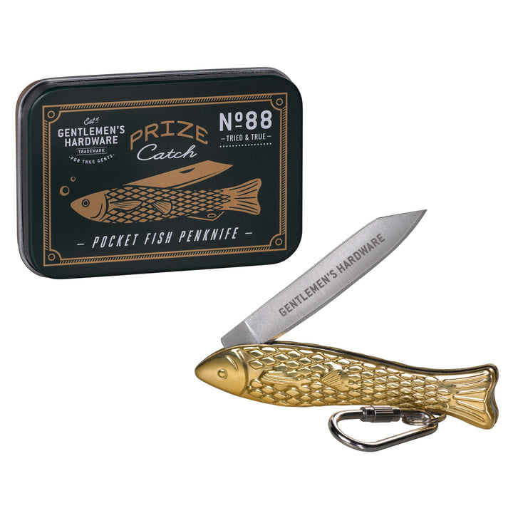 Gentlemen's Hardware Fischstiftmesser, goldfarben Fish Taschenmesser - Messing, Fish Taschenmesser -