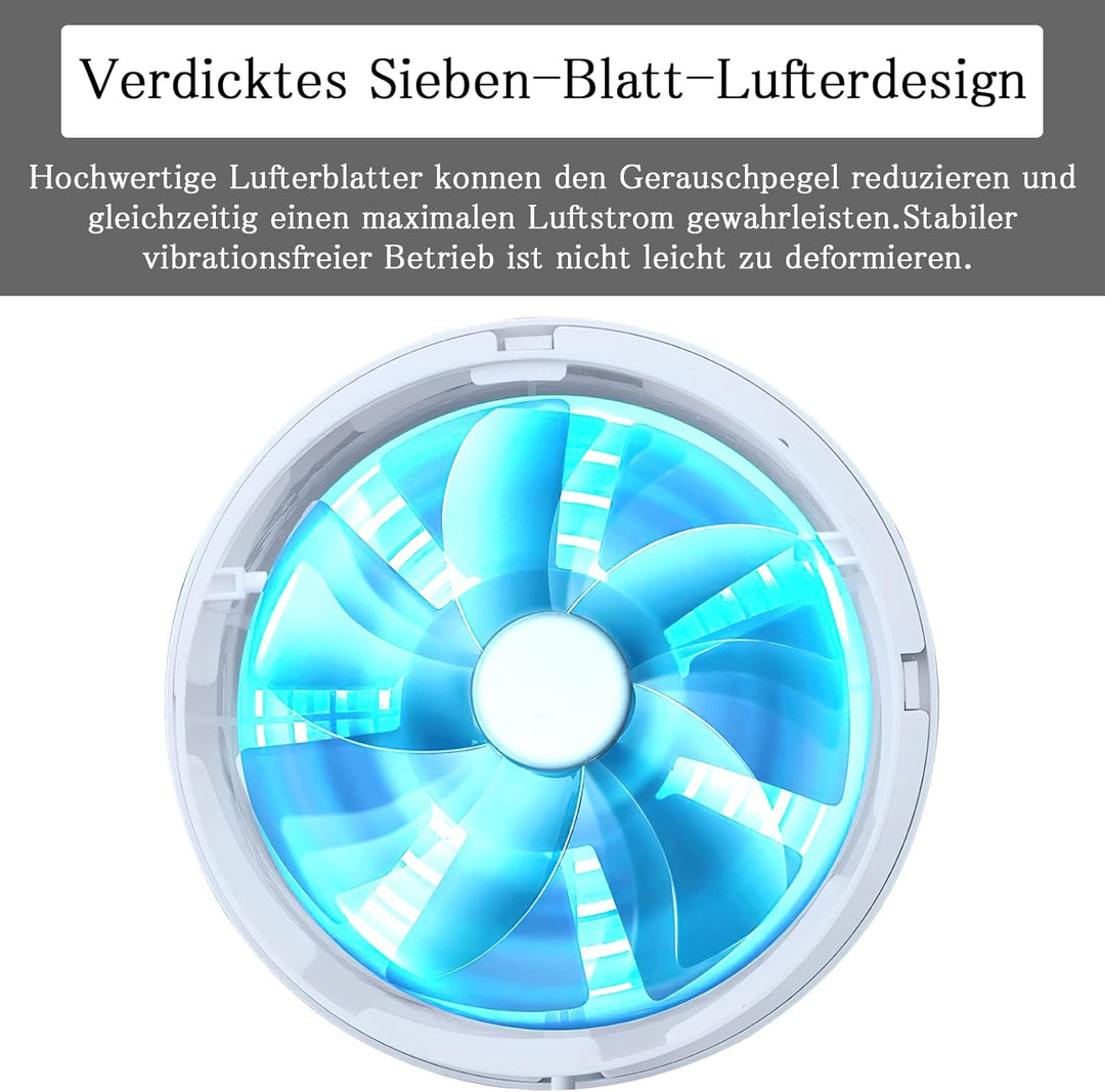 Kanal Rohrventilator 100mm Inline Abluftventilator, 107m³/h, Hohe Qualität, Leise, Rauchabzug Kanalv