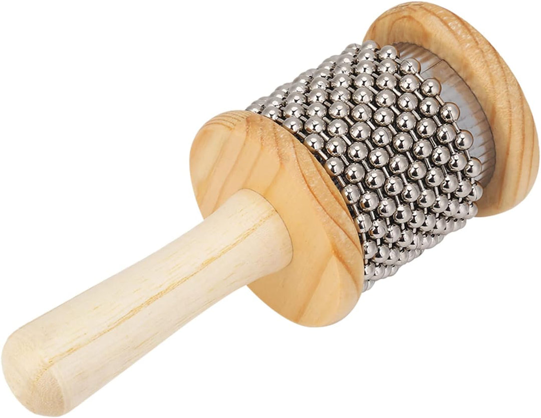 Hölzernes Cabasa Mini Cabasa Musikinstrument Hand Shaker Percussion Instrument mit Metallperlen