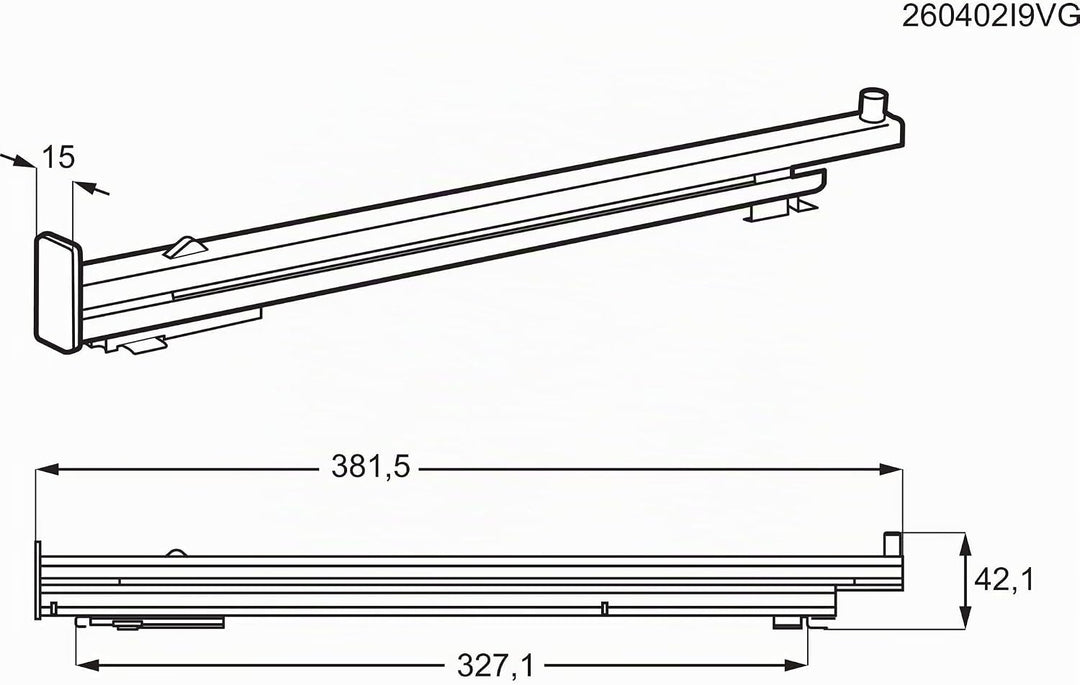 AEG Vollauszug 3-fach TR3LFSTV / Für AEG Dampfbackofen / Super Clean Beschichtung / Sicherheitsstopp