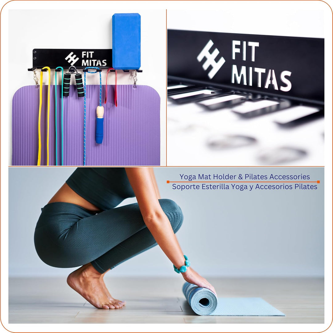 Sportgerätehalter | Ständer für Fitnesscenter | Organizer für Heimstudio | Wandhalterung für elastis