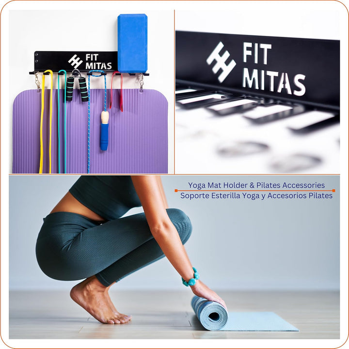 Sportgerätehalter | Ständer für Fitnesscenter | Organizer für Heimstudio | Wandhalterung für elastis