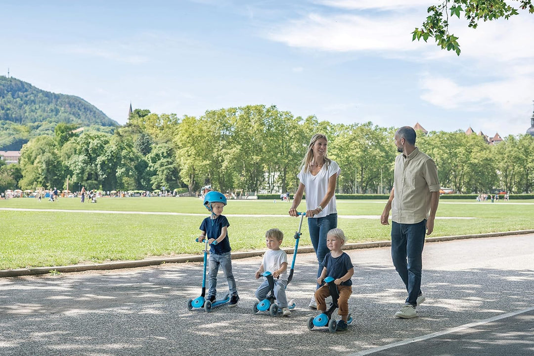 Globber Unisex Jugend Go•up Deluxe – Skalierbarer Tretroller mit 3 Rädern und Sitz für Kinder Von 15