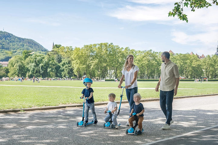 Globber Unisex Jugend Go•up Deluxe – Skalierbarer Tretroller mit 3 Rädern und Sitz für Kinder Von 15