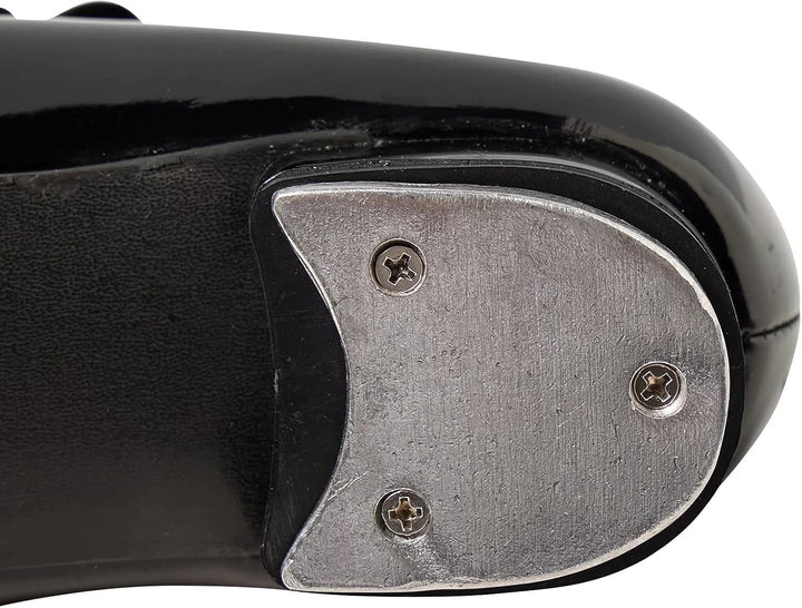 s.lemon Steppschuhe,Schwarz 2,5 cm Absatzhöhe Schnüren Stepp Schuhe für Kinder Erwachsene, Schwarz