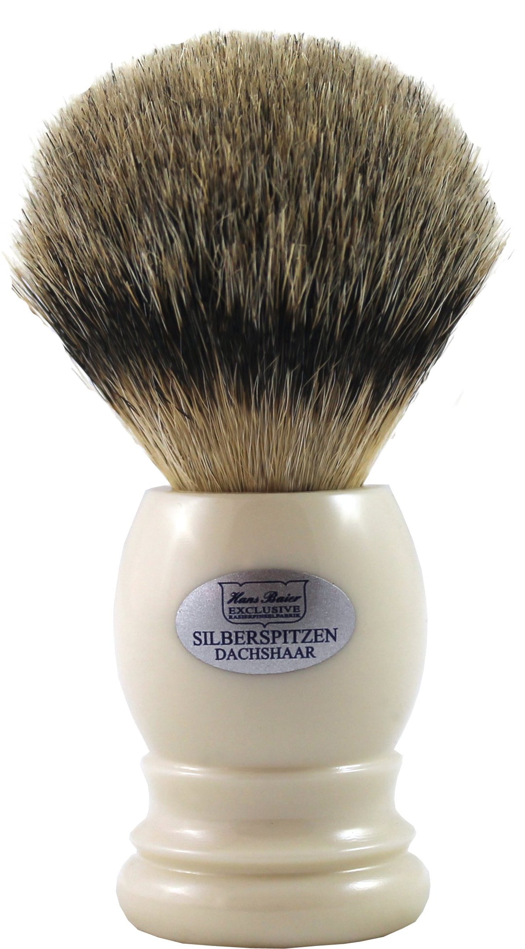 Hans Baier Exclusive Rasierpinsel Silberspitz Dachshaar, cremeweiss, 53161