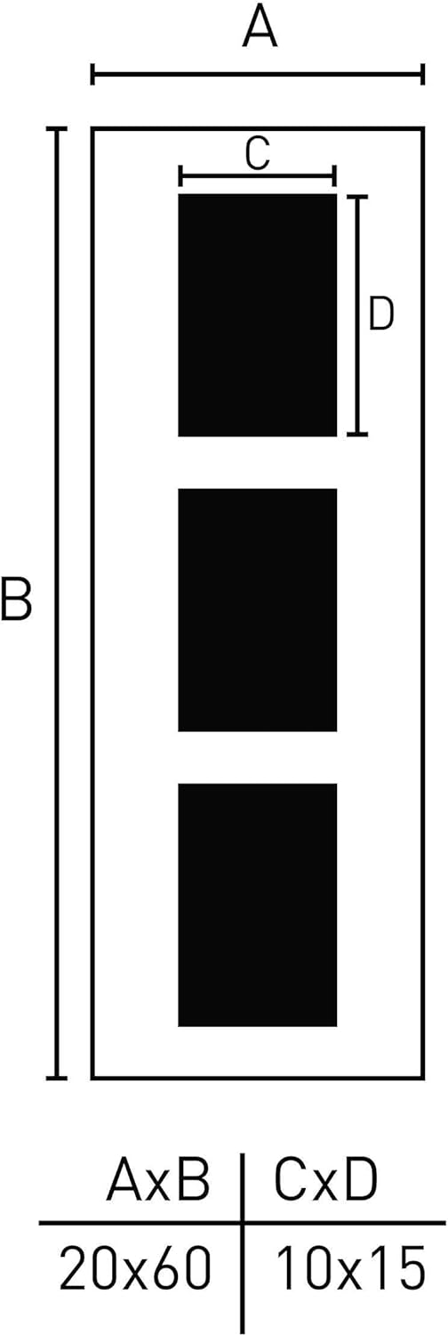 nielsen Aluminium Bilderrahmen Gallery Junior, 20x60 cm - 3x 10x15 cm, Schwarz Matt 20x60 cm - 3x 10
