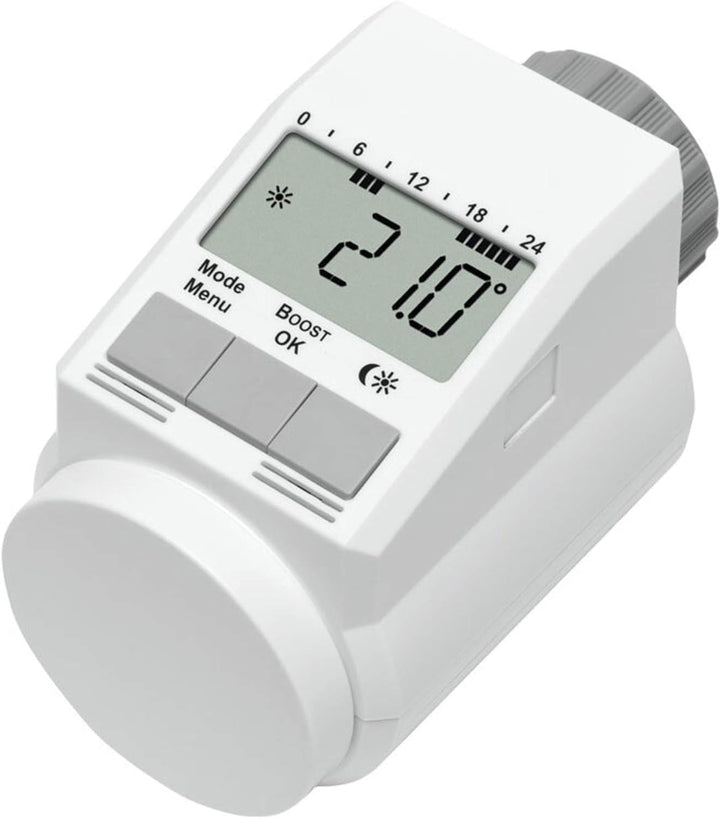 Eqiva 5er-Set Model L Elektronik-Heizkörper-Thermostat mit Boost-Funktion, Weiss, 5er-Set