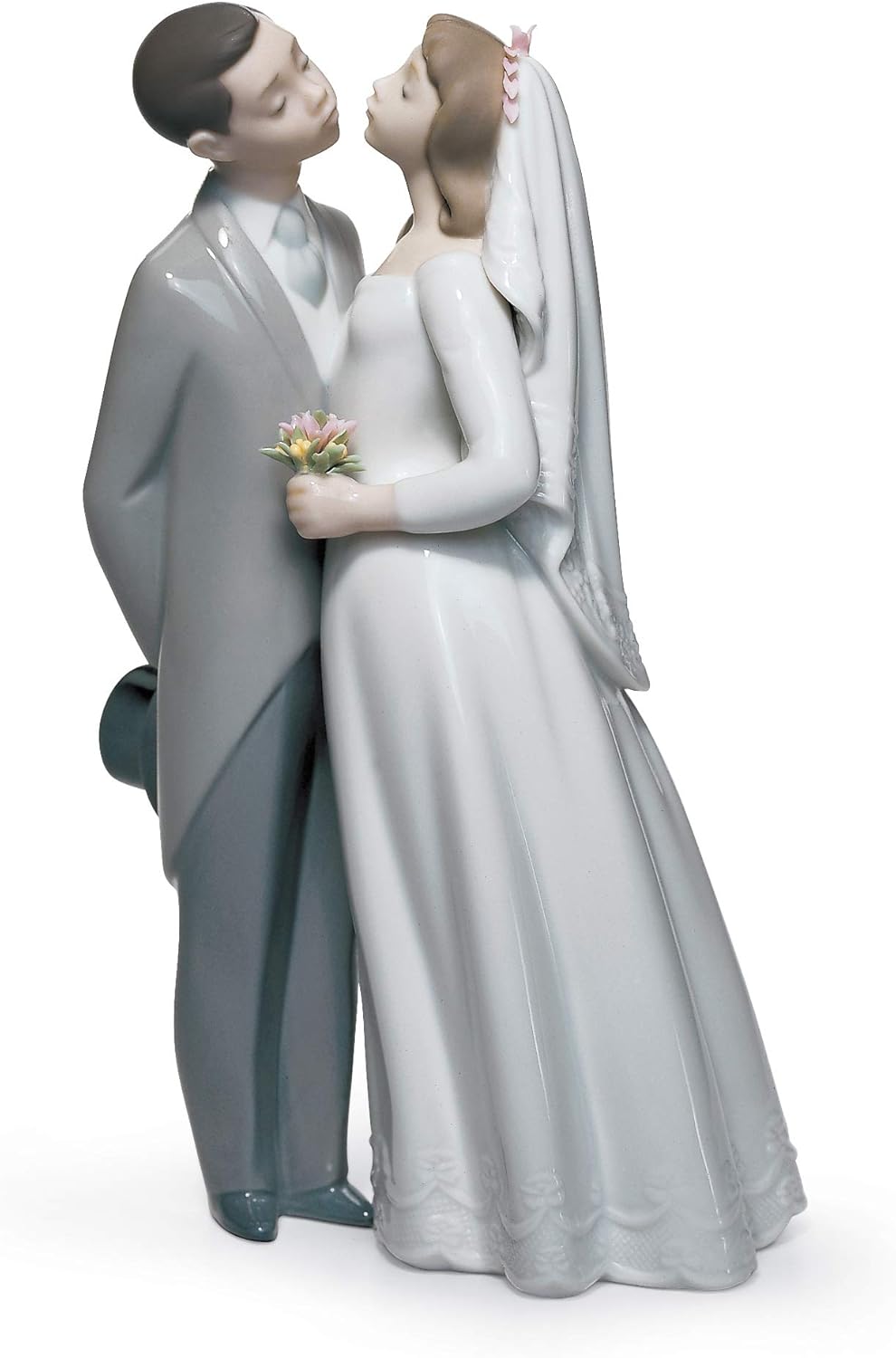 LLADRÓ Paar Figur Der Hochzeitskuss. Paar. Porzellan.