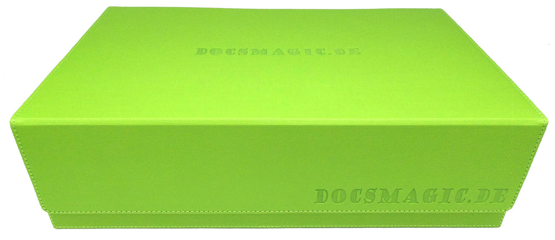 docsmagic.de Premium 3-Row Trading Card Storage Box Light Green + Trays & Divider - MTG PKM YGO - Au