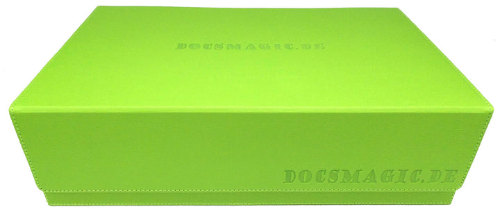 docsmagic.de Premium 3-Row Trading Card Storage Box Light Green + Trays & Divider - MTG PKM YGO - Au