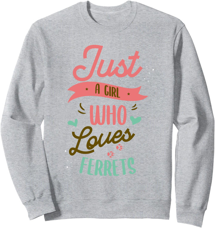Mädchen, das Frettchen und Nagetiere mag Sweatshirt