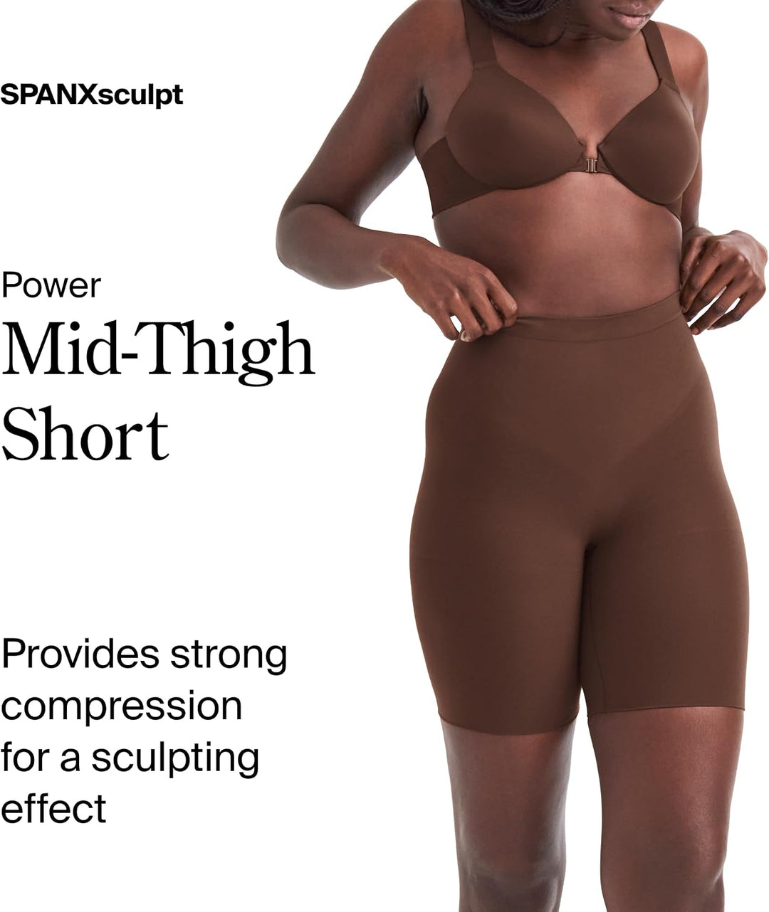 Spanx Damen Power Short Waist Shapewear XL Waist Shapewear Chestnut Brown, XL Waist Shapewear Chestn