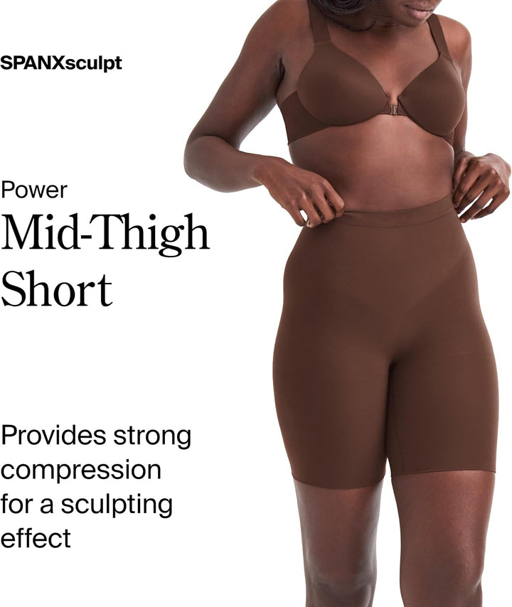 Spanx Damen Power Short Waist Shapewear XL Waist Shapewear Chestnut Brown, XL Waist Shapewear Chestn