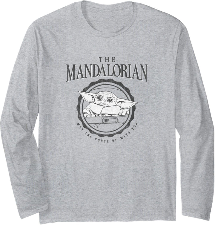 Star Wars: The Mandalorian Grogu May The Force Be With You Langarmshirt