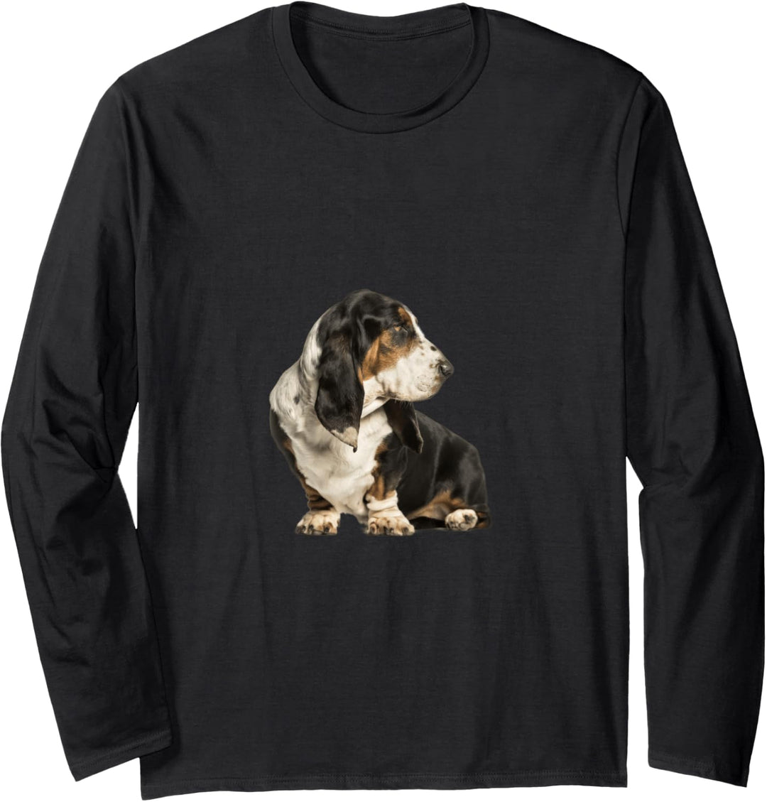 Niedlicher Basset Hound Langarmshirt