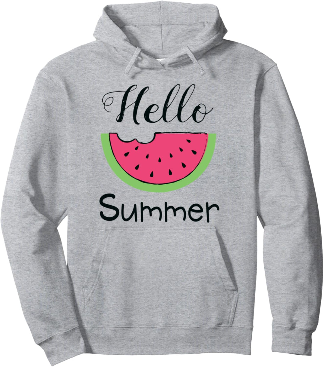 Hallo Sommer! Lustige Wassermelonen-Ferien Pullover Hoodie
