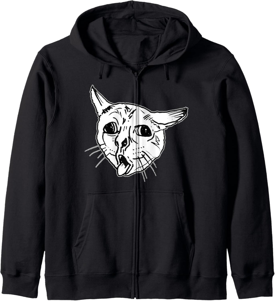 Hässlicher Husten Katze Meme Kapuzenjacke