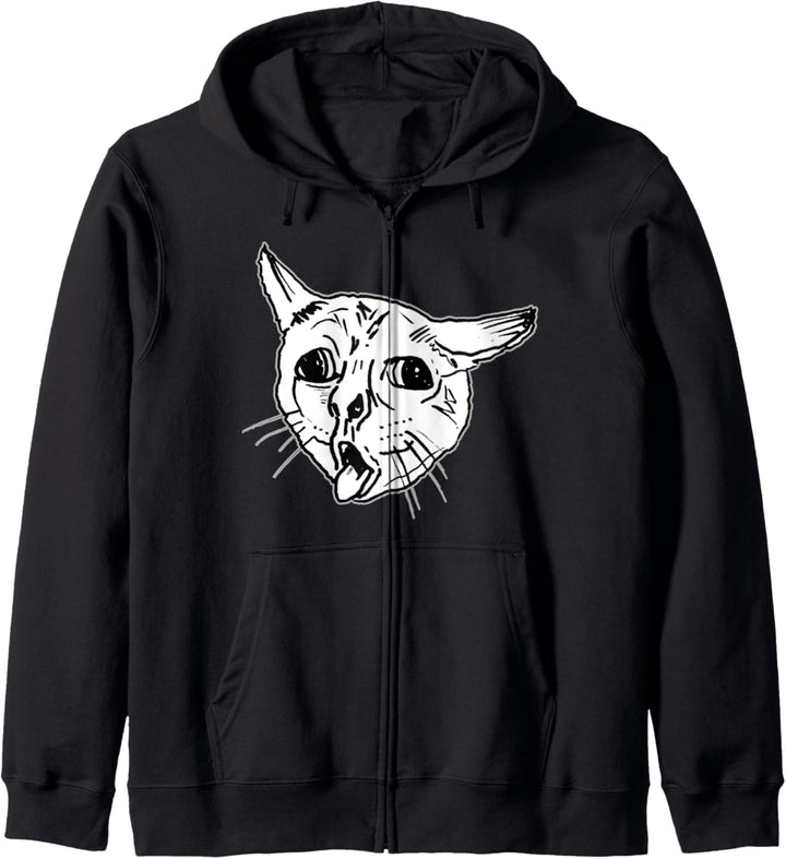 Hässlicher Husten Katze Meme Kapuzenjacke