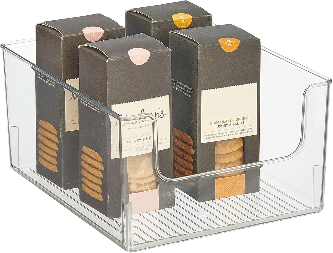 mDesign Aufbewahrungsbox für Lebensmittel – Küchen Ablage mit offener Vorderseite für das Regal, die
