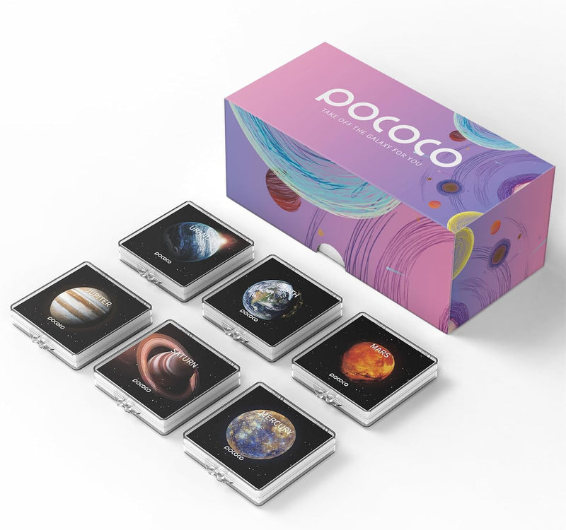 POCOCO Realistische Solarsystem Scheiben Galaxy Home Planetarium Projektor, 5k Ultra HD, 6er Pack (S