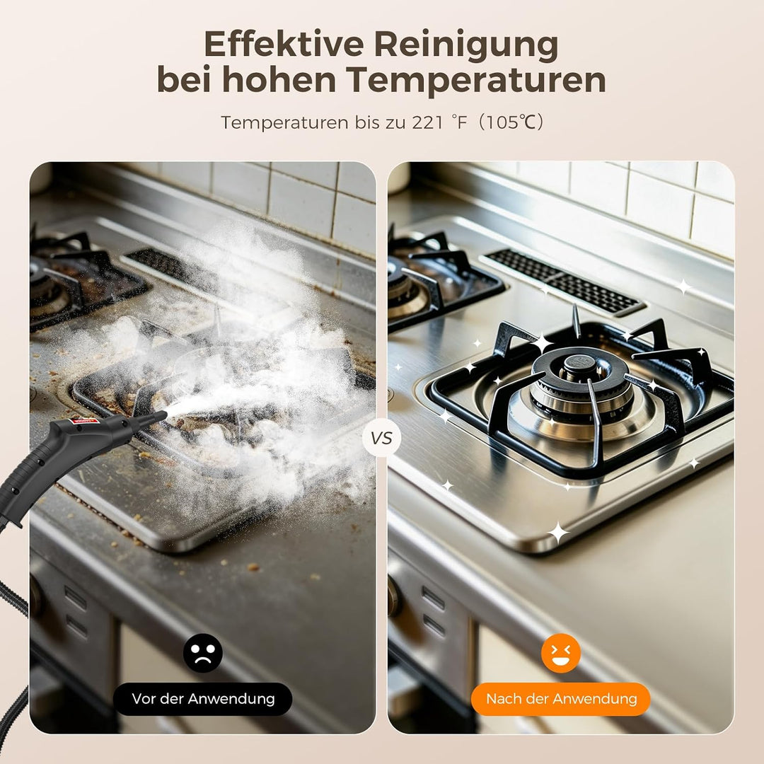 Dampfreiniger Handgerät, Hochdruck Dampfreiniger, Steam Cleaner Chemikalienfreier Hochdruck-Dampf –