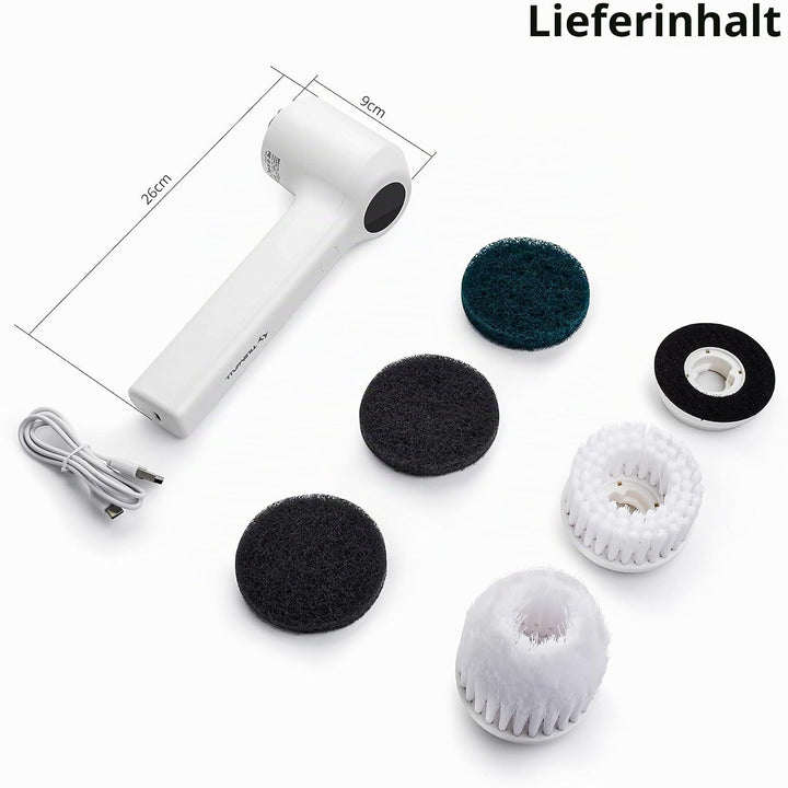 TILSWALL M4 Elektrische Reinigungsbürste mit LED-Anzeige, 60 W 7,4 V wiederaufladbare kabellose elek