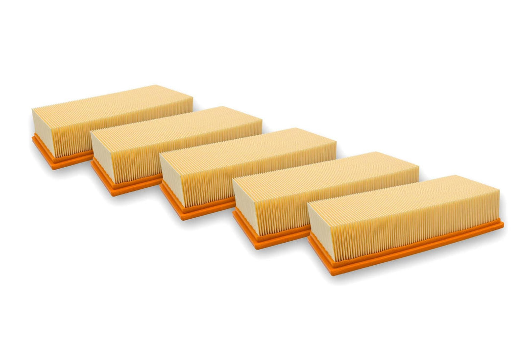 vhbw 5X Flachfaltenfilter Ersatz für Kärcher 6.907-276.0, 6.904-095.0, 6.904-283.0, 6.904-283 für St