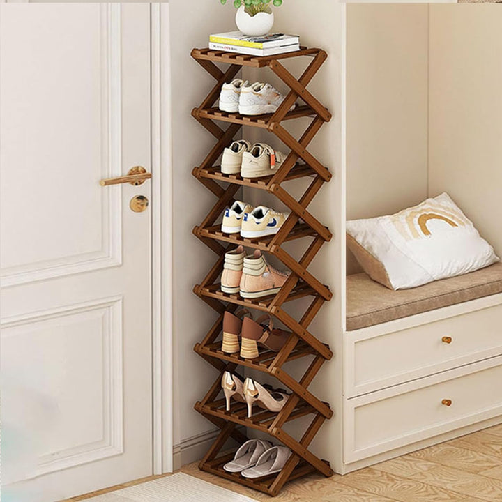Vertikales Schuhregal Klein, Schuhschrank Hoch für Schlafzimmer, Wohnzimmer | Mehrschichtiges Schuhs