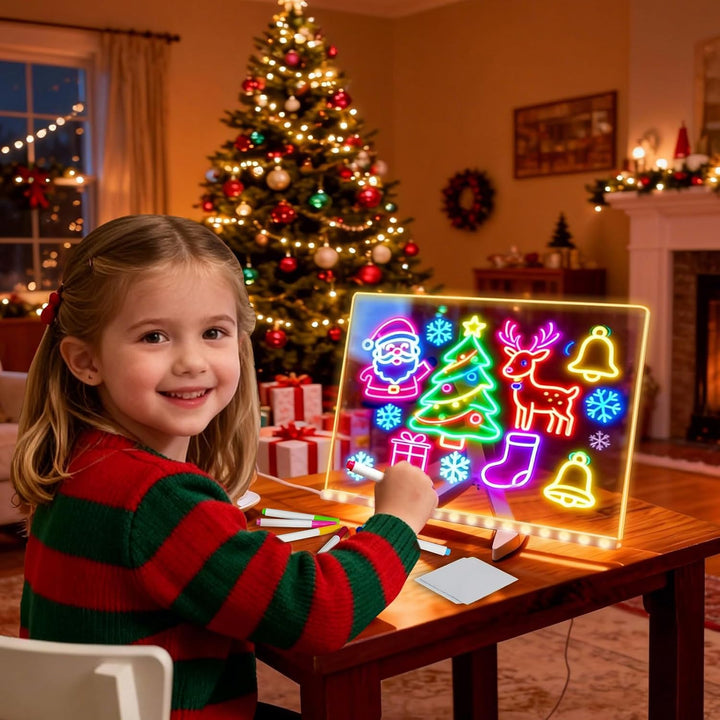 LED Notiztafel mit Farben, Nachrichtentafel Mit LED-Leuchten, Transparente Acryl Tafel Notiztafel Ab