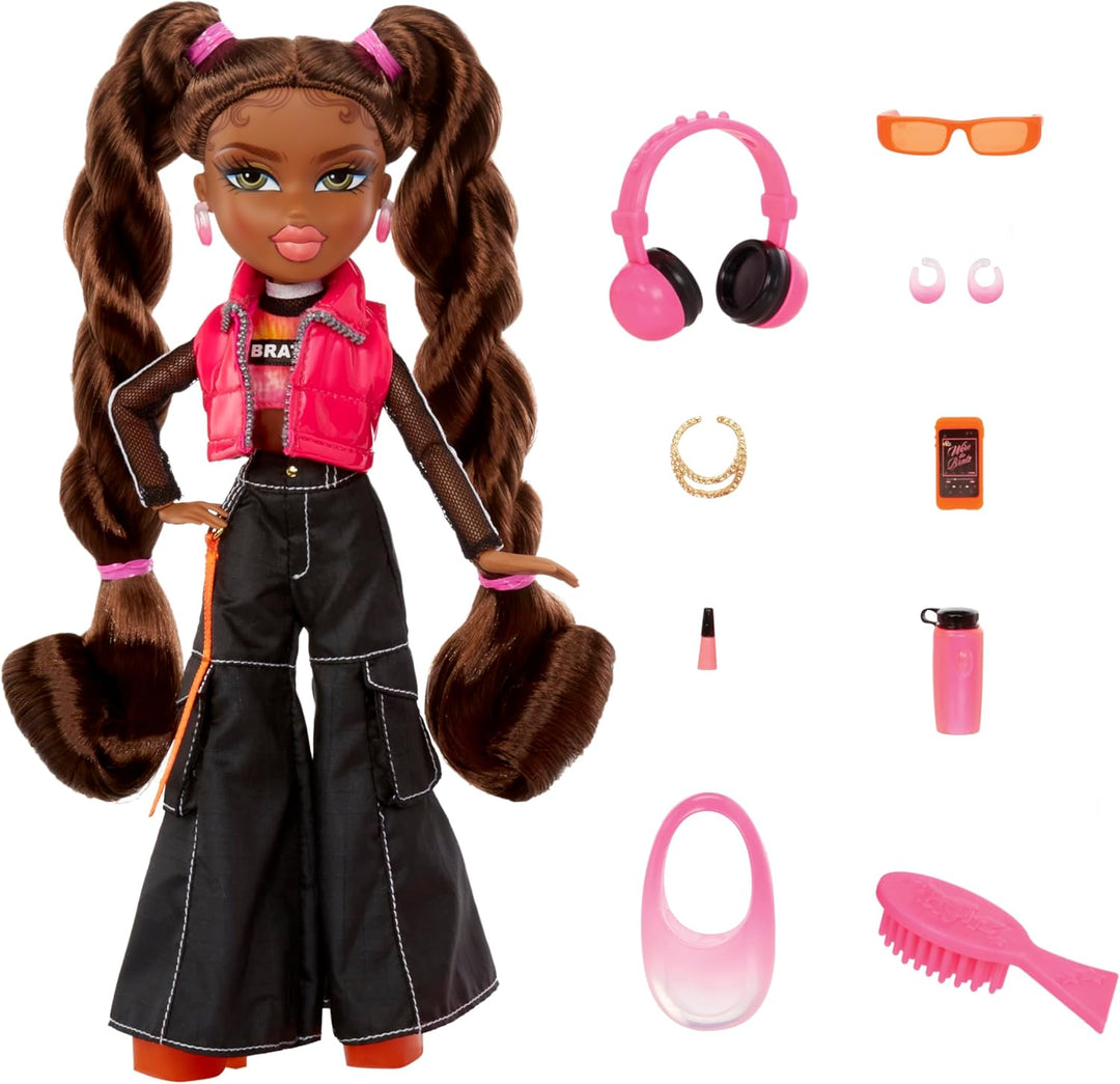 Bratz Alwayz Bratz Modepuppe - Sasha - mit 10 Accessoires und Poster - Kinderspielzeug - Geeignet ab