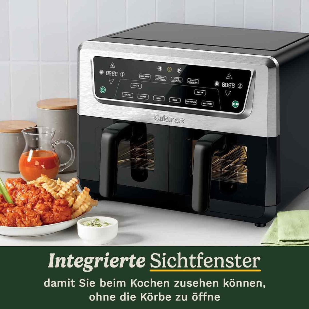 Cuisinart XXL Air Fryer, ohne PFAS, Kochen ohne Chemikalien, Airfryer, Braten, Grillen, Gebäck, Dehy