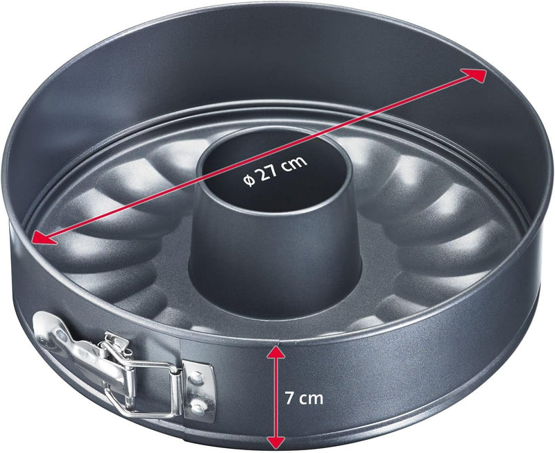 Westmark Springform mit zwei Böden, Ø 28 cm, mit Antihaftbeschichtung, kaltgewalzter Stahl, Back Kla