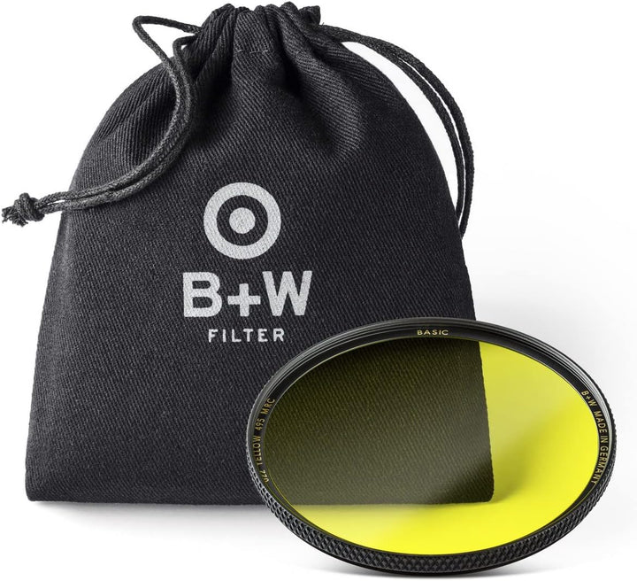 B+W Gelbfilter 022 MRC Basic 52mm (16x vergütet, Professional)