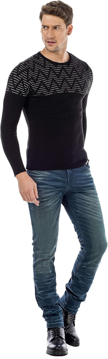 Cipo & Baxx Herren Jeans | Modernes Denim | Markante Details | Vielseitig kombinierbar für Freizeit