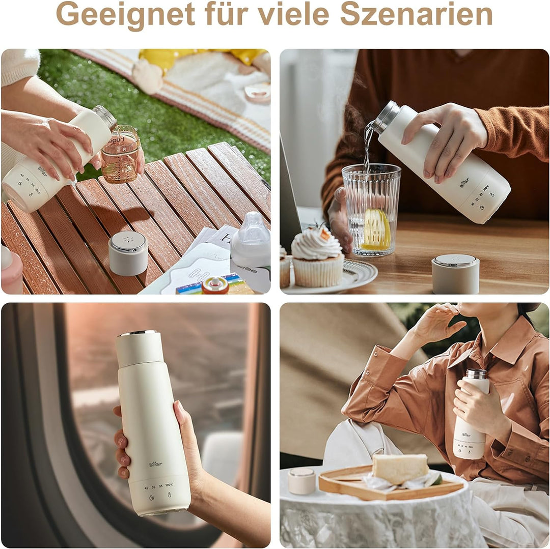 Bear 300ml 4-Temperatur Elektrischer Wasserkocher 3-in-1 Reise Elektrischer Wasserkocher Doppelschic