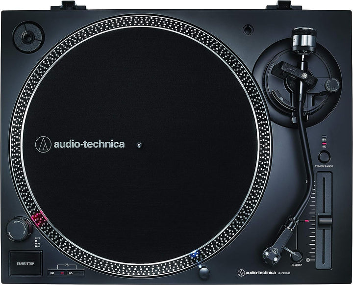 Audio-Technica LP120XUSBBK Direktangetriebener Plattenspieler (Analog und USB) schwarz Black Analogu