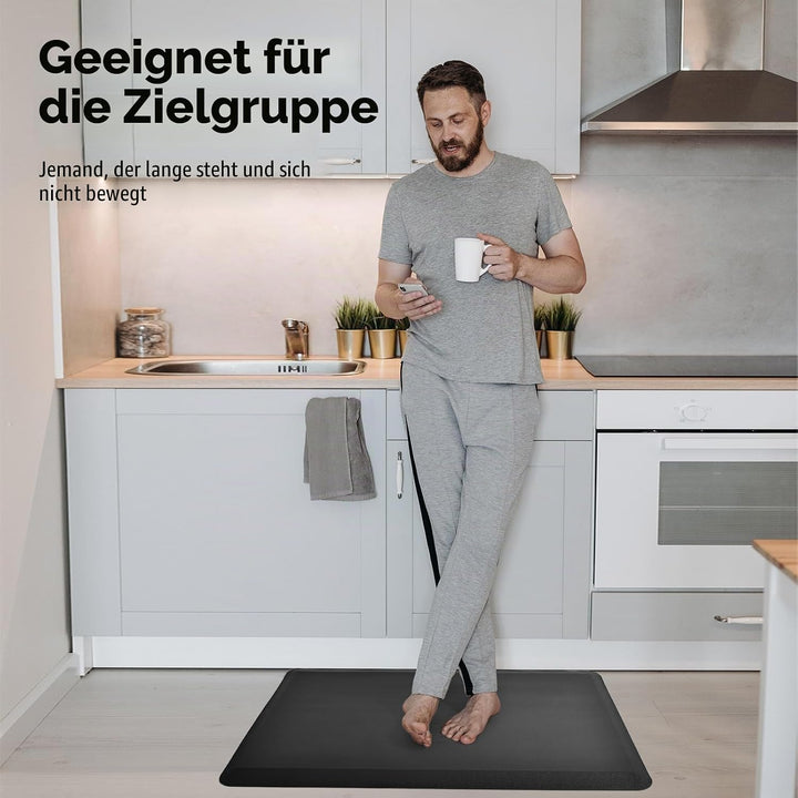 Art3d 1,9 cm Dicke Anti-Müdigkeit-Küchenmatte gepolsterte Küchenmatte rutschfestes Schaumstoff-Komfo