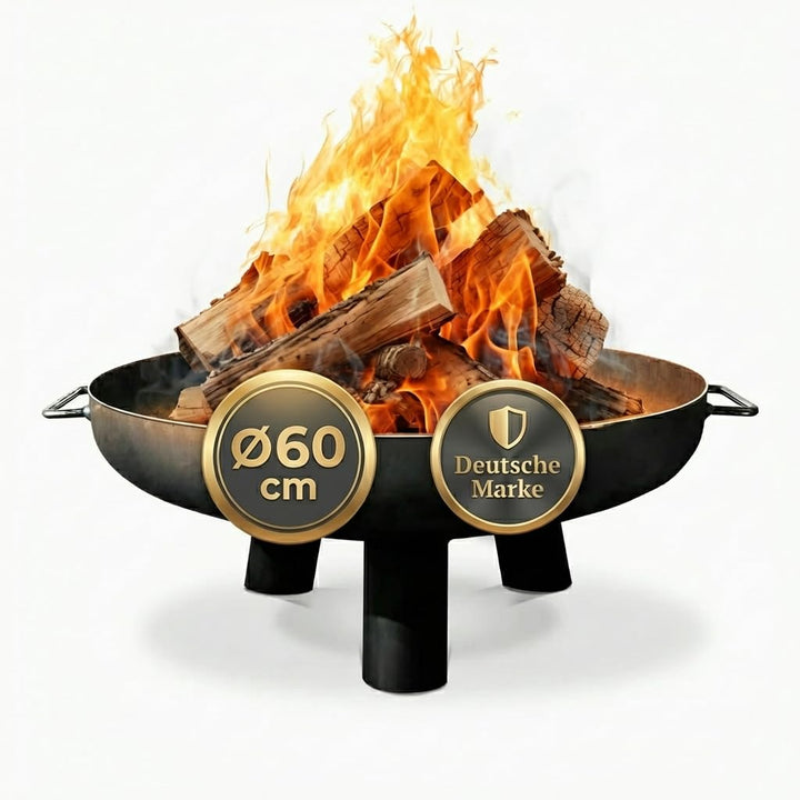 Feuerschale Kreta 60 cm, Feuerschale - Feuerstelle für den Garten, Terrasse und Balkon, Feuertonne u