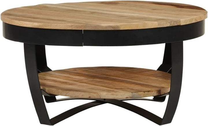 vidaXL Mangoholz Massiv Couchtisch Raues Beistelltisch Wohnzimmer Sofatisch
