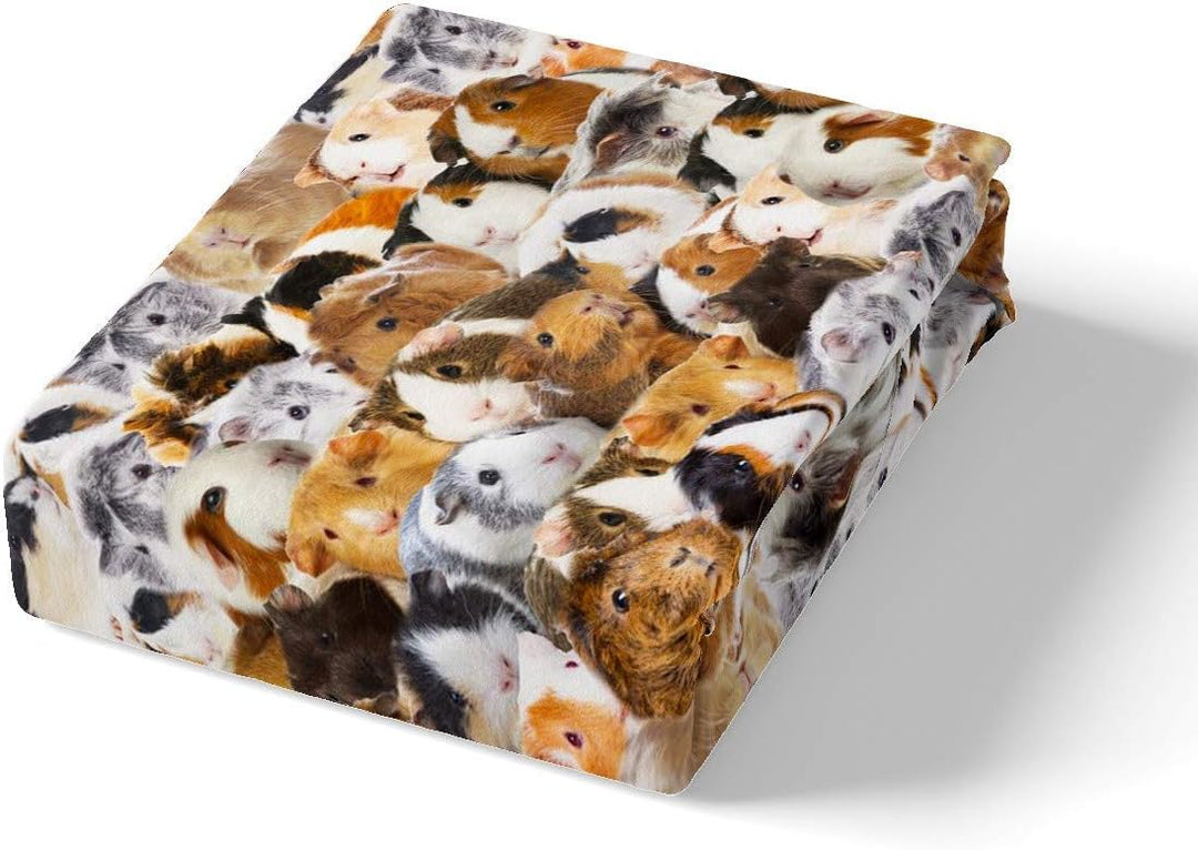 Tbrand Kinder Meerschweinchen Bettwäsche Set 135x200cm Kinder Niedlich Cavy Muster Lustig Bettbezug