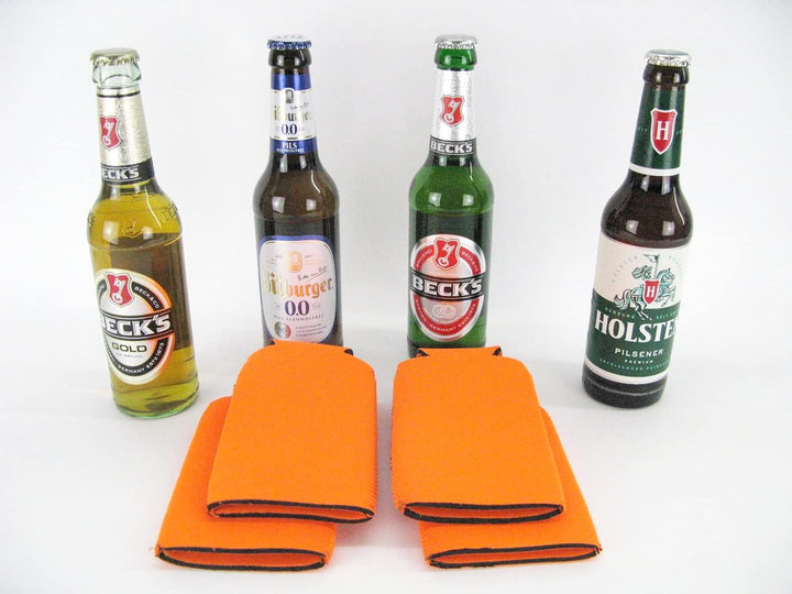 8X Bierkühler für 0,33L Flaschen in Orange. Getränkekühler- Flaschenkühler für alle genormten Bierfl