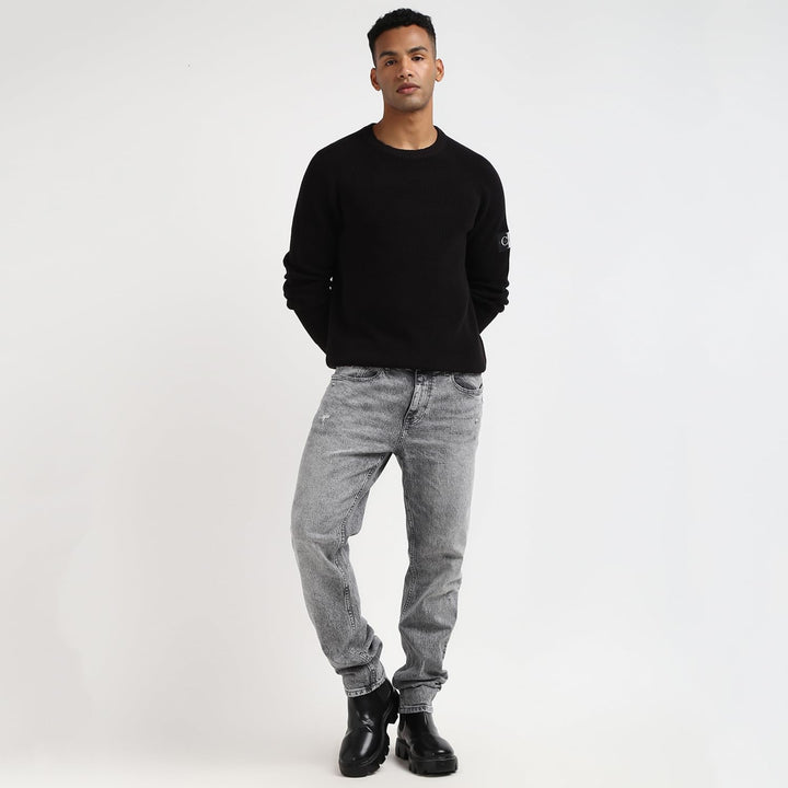 Calvin Klein Herren Badge Easy Sweater J30j323989 Pullover (1er Pack) S Black (Ck Black), S Black (C