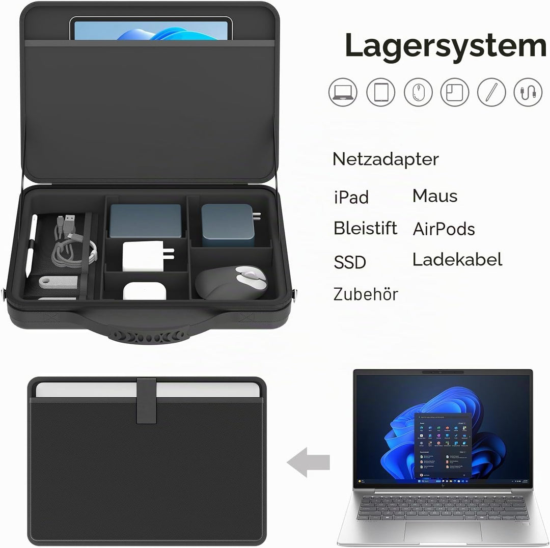 Smatree Hard Sleeve Umhängetasche Tasche für 13,8 Zoll Microsoft Surface Laptop 7 2024 Copilot+ PC,f
