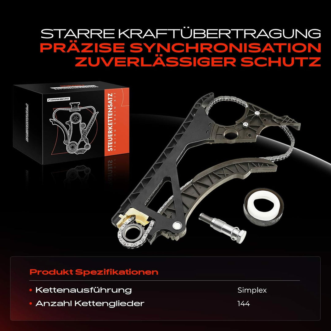 Frankberg Steuerkettensatz Kompatibel mit 1er E81 E87 3er E90 E93 E92 E91 5er E60 E61 1.6L 2.0L 2006